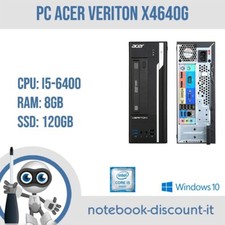 Computer  Acer Veriton X4640g  Cpu i5-6400 Ram 8gb DDR4  SSD 120gb PC win10 Pro
