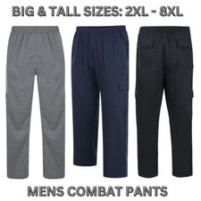 Pantaloni da combattimento da uomo taglie grandi pantaloni cargo multitasca fondo jogger 2XL-8XL