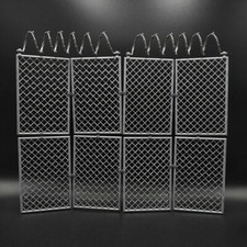 Recinzione in filo spinato scala 1/12 recinto carcere rimovibile per azione scena 6"-;