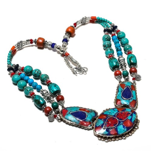 Collana corallo turchese - corallo,