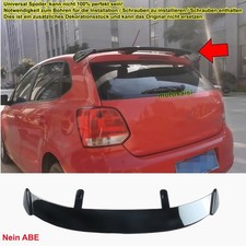 Per VW Polo V 6C 6R GTI R 09-17 spoiler tetto universale spoiler posteriore nero lucido