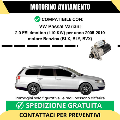 Motorino avviamento passat - avviamento, vw