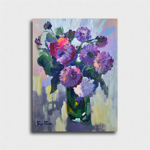Dipinto olio viola pittore