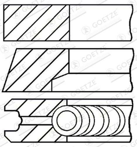 Kit anelli pistone goetze - anelli,