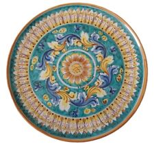 Piatto da appendere centrotavola decorato  in ceramica di Caltagirone diam 44 cm
