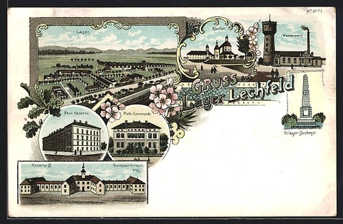 Litografia lager lechfeld - litografia,