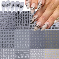 Adesivi lettere nail art - lettere,