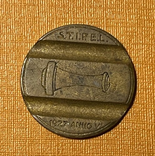 Gettone telefonico stipel - gettone, 1927