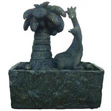 FONTANA ZEN IN RESINA PALMA GIRAFFA IDEA REGALO