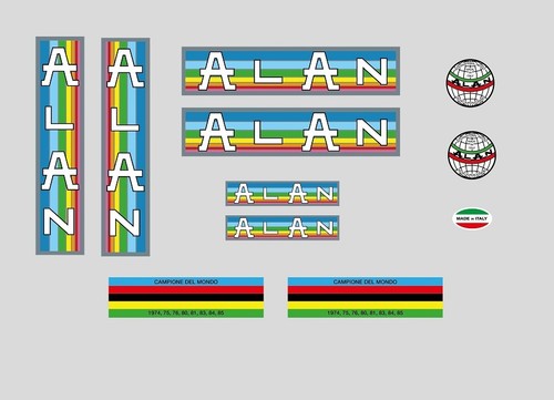 Adesivi telaio bicicletta alan - adesivi,