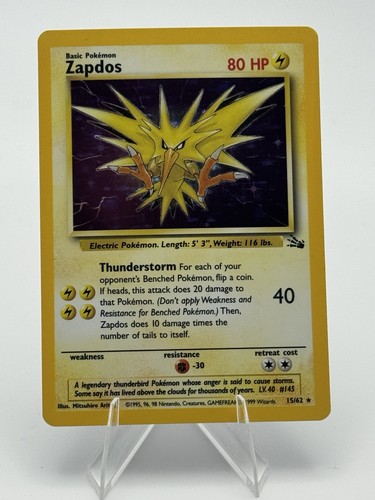 Zapdos fossil holo - zapdos, 15/62