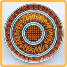 Tramonto Siciliano Piatto da Parete Ceramica Siciliana S. Stefano di Camastra 