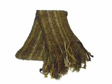 SCIARPA MARRONE A RIGHE BEIGE
