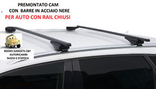 Per Bmw X1 Suv (2015>)Kit Barre Premontati Acciaio Portatutto (RAIL CHIUSI) Cam