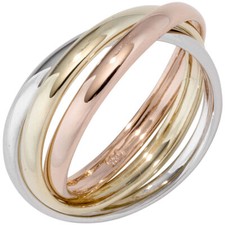 Anello Triplo Donna 585 Oro