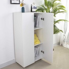 Mobile Armadietto Multiuso 3Ripiani 2Ante DesignModerno Casa Ufficio 115x60x31cm