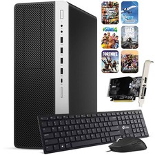 PC desktop da gioco HP G4 Tower i5-8500 64 GB 2 TB SSD HDD Nvidia GTX Wi-Fi Win 11