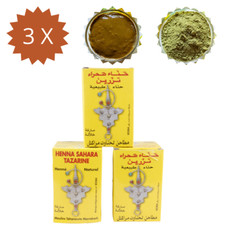 henne capelli rosso caldo rame/mattone hennè tatuaggi henna sahara tazarine X 3