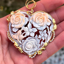 ciondolo cuore amore amanti amicizia regalo per lei regalo esclusivo conchiglia cammeo