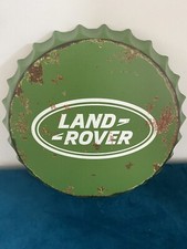 Insegna Espositore da Parete XL 40 cm Land Rover Capannone Bar Stile Vintage Metallo Top Bottiglia