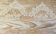 1900 Antico Set Inserti In Pizzo Trina Merletto Cuscino Federa Tenda Lenzuolo