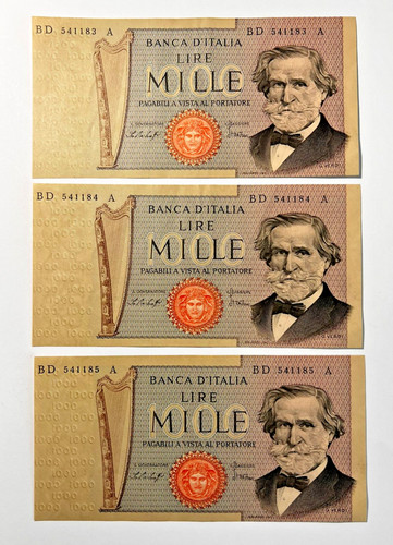 Italia tre banconote 1000 - tre,
