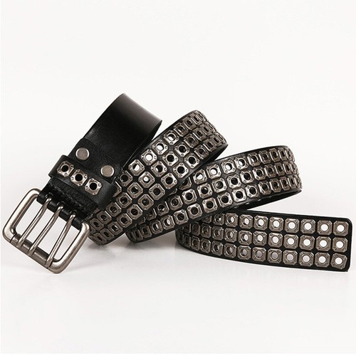 Cintura uomo vera pelle punk