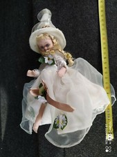 VECCHIA BAMBOLA DI PORCELLANA VINTAGE VESTITO BIANCO