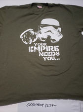 Maglietta Star Wars Trooper "Il tuo impero ha bisogno di te" verde taglia XL