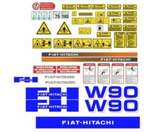 Fiat-Hitachi W 90 decalcomanie adesive, kit Completo