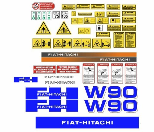 Fiat hitachi decalcomanie - 90,