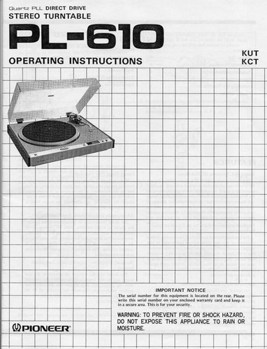 Pioneer 610 giradischi - pioneer,