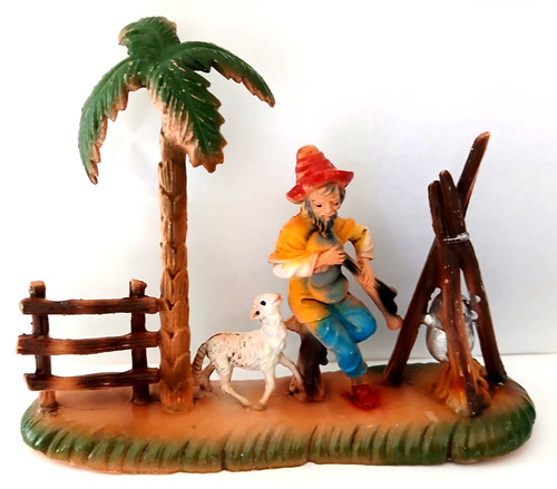 Presepe pastore con zampogna - con,