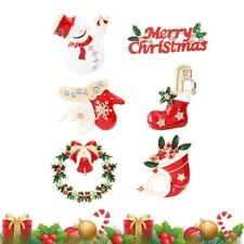 6 pezzi spille di natale