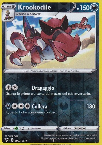 Carta pokemon krookodile - pokemon,