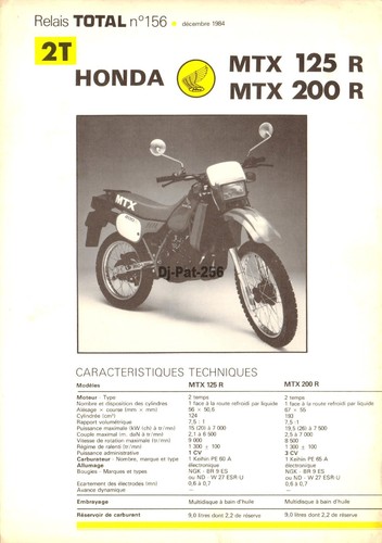 Fiche technique moto honda - moto, :