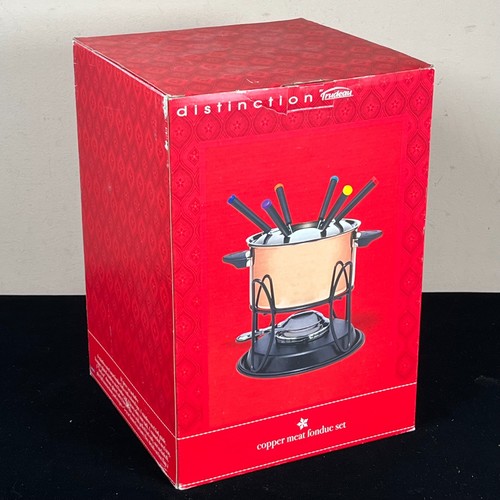 Set fonduta carne rame vintage - set,