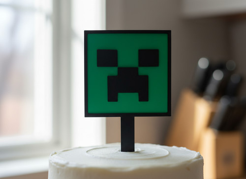 Cake topper minecraft creeper - cake,