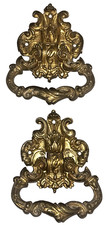 Coppia maniglie antiche ottone - maniglie,