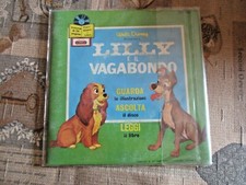 WALT DISNEY " LILLY E IL VAGABONDO " DISCO + ILLUSTRAZIONI ITALY'67 PERFETTO