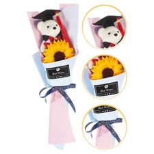  Peluche orso laurea bouquet berretto laurea orso fiore orso bambola bouquet