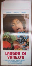 LOCANDINA LABBRA DI VANESSA (1985) sexy erotico Gerard Damiano Vanessa Del Rio