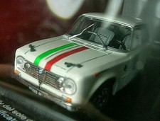 ALFA ROMEO GIULIA TI Super 1963 racing rally, 1/43 on plinth Sweden Rally 64