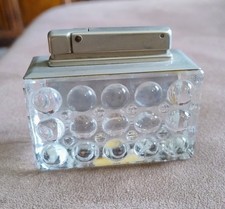 Accendino hyper Vetro Anni 50 Da Revisionare 7,5x6,2x4,0 cm.Da Tavolo Germany