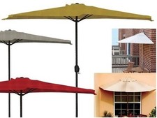 OMBRELLONI OMBRELLONE DA MURO MEZZA LUNA CM.Ø 300x250 - PALO CM.Ø 38