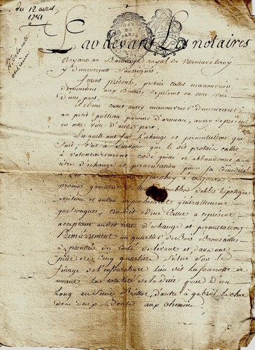 1781 scambio beni legno - 1781,