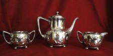 SET tre pezzi sheffield americano - teiera - lattiera - zuccheriera 1^ metà '900