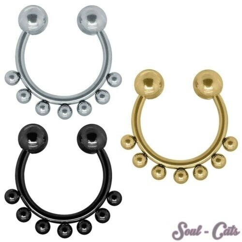 Finto piercing setto sfere - piercing,
