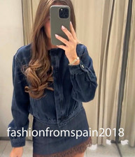 ZARA GIACCA BOMBER DENIM NUOVA