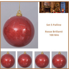 Palle di natale rosse set 5